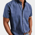 Christian Short-Sleeve Denim Shirt