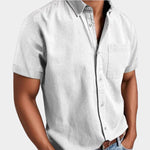 Christian Short-Sleeve Denim Shirt