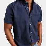 Christian Short-Sleeve Denim Shirt