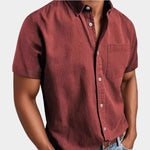 Christian Short-Sleeve Denim Shirt