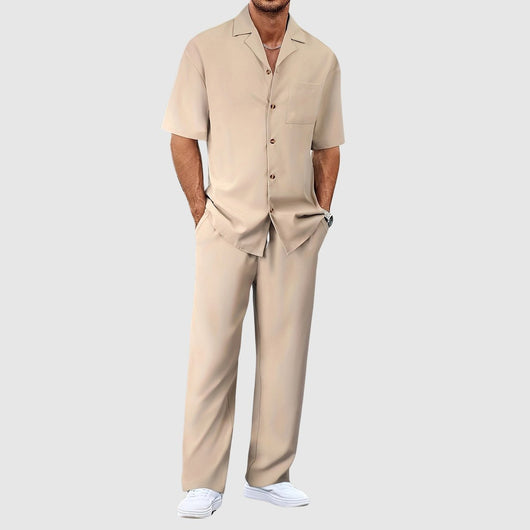 Fabian Relaxed Short-Sleeve Two-Piece Summer Set