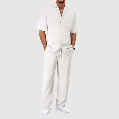 Fabian Relaxed Short-Sleeve Two-Piece Summer Set
