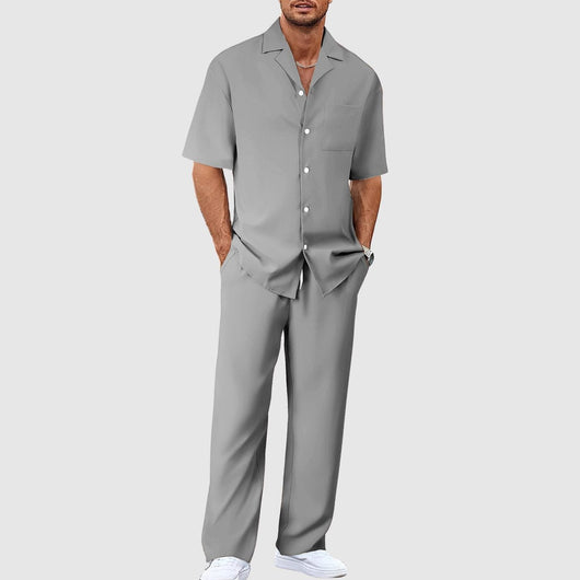Fabian Relaxed Short-Sleeve Two-Piece Summer Set