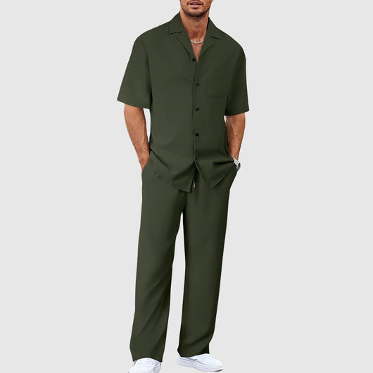 Fabian Relaxed Short-Sleeve Two-Piece Summer Set