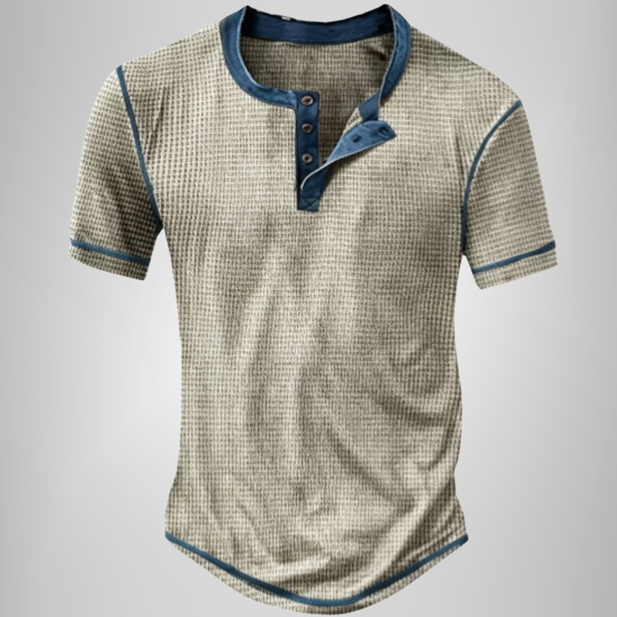 Stefan Waffle-Knit Henley Shirt