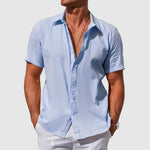 Florian Short-Sleeve Linen Button-Up Shirt