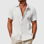 Florian Short-Sleeve Linen Button-Up Shirt