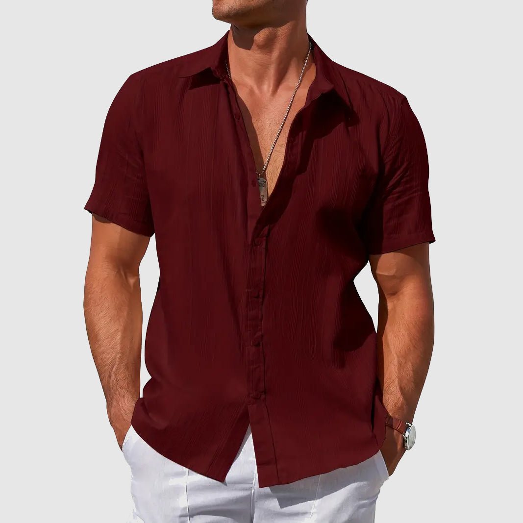 Florian Short-Sleeve Linen Button-Up Shirt
