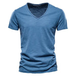 Niklas Wrinkle-Free Cotton V-Neck Tee