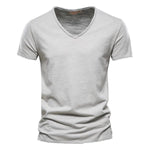 Niklas Wrinkle-Free Cotton V-Neck Tee
