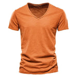 Niklas Wrinkle-Free Cotton V-Neck Tee