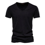 Niklas Wrinkle-Free Cotton V-Neck Tee