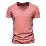 Niklas Wrinkle-Free Cotton V-Neck Tee