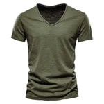 Niklas Wrinkle-Free Cotton V-Neck Tee