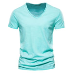 Niklas Wrinkle-Free Cotton V-Neck Tee
