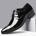 Julian Embossed Patent Leather Derby Shoes