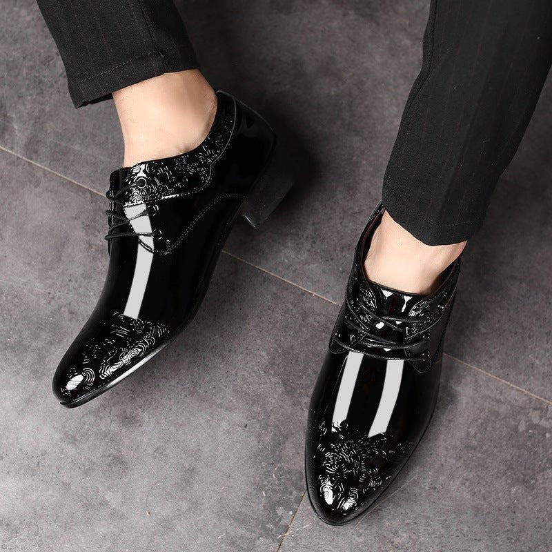 Julian Embossed Patent Leather Derby Shoes