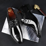 Julian Embossed Patent Leather Derby Shoes
