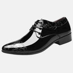 Julian Embossed Patent Leather Derby Shoes