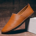 Julian Faux Leather Slip-On Loafer with Contrast Stitching