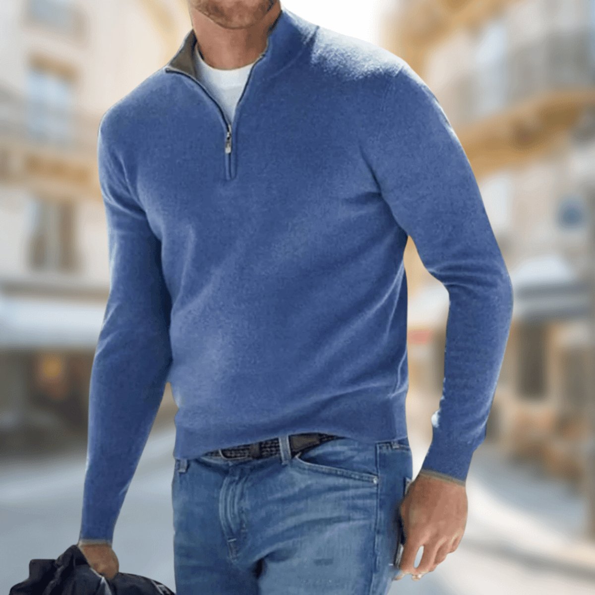 Felix Lightweight Quarter-Zip Knit Sweater