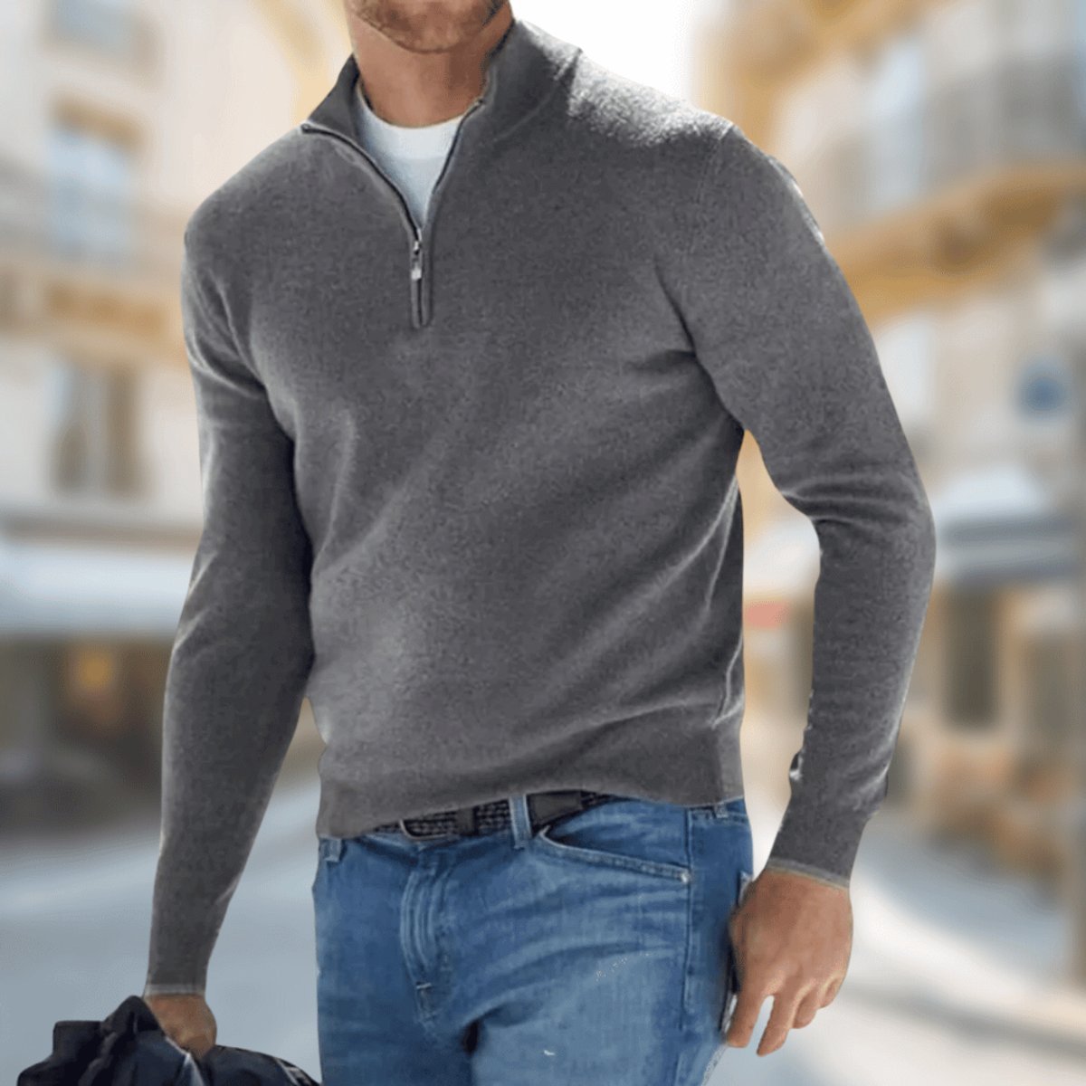 Felix Lightweight Quarter-Zip Knit Sweater