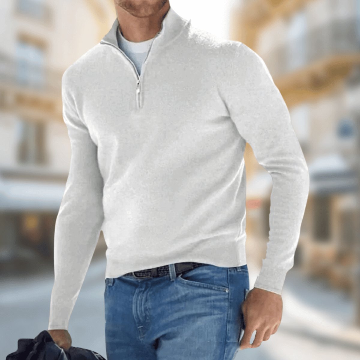 Felix Lightweight Quarter-Zip Knit Sweater
