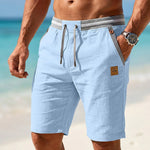 Sebastian Linen Shorts with Elastic Drawstring Waist