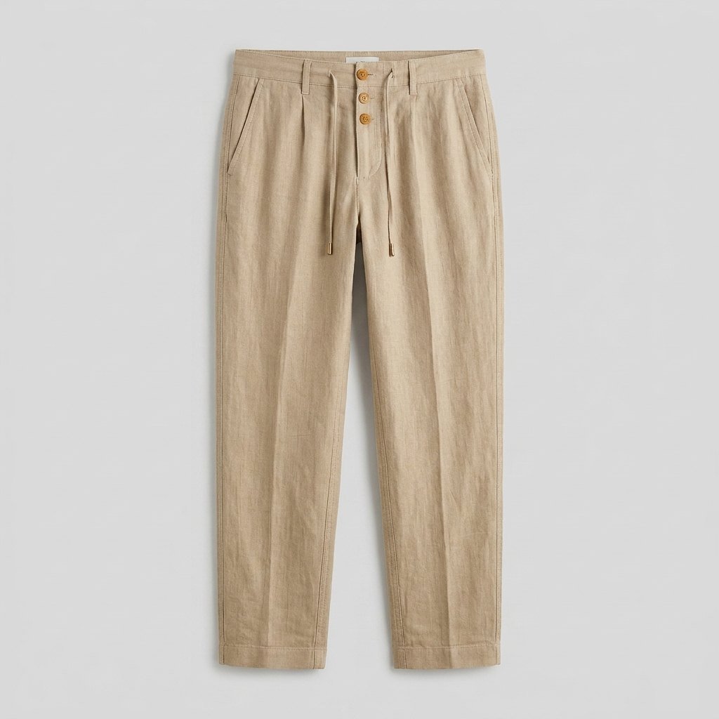 Felix Relaxed-Fit Linen Pants with Drawstring Waist