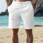 Niklas Relaxed Linen Shorts with Elastic Waist