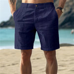 Niklas Relaxed Linen Shorts with Elastic Waist
