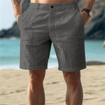 Niklas Relaxed Linen Shorts with Elastic Waist