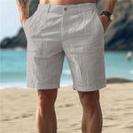 Niklas Relaxed Linen Shorts with Elastic Waist