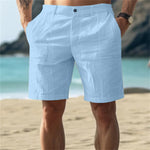 Niklas Relaxed Linen Shorts with Elastic Waist