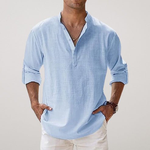 Fabian Relaxed Fit Linen Long-Sleeve Shirt