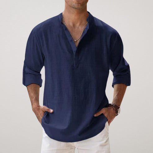 Fabian Relaxed Fit Linen Long-Sleeve Shirt