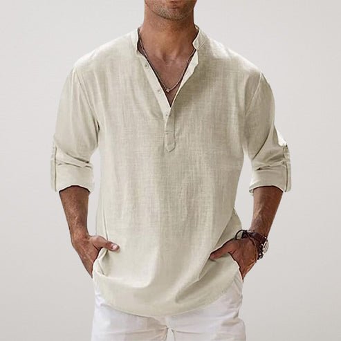 Fabian Relaxed Fit Linen Long-Sleeve Shirt
