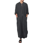 Moritz Linen Kaftan Tunic with Stand Collar