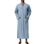Moritz Linen Kaftan Tunic with Stand Collar