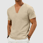 Sebastian Linen V-Neck Short Sleeve T-Shirt