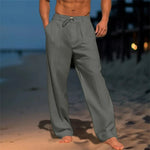 Alexander Wide-Leg Linen Drawstring Pants