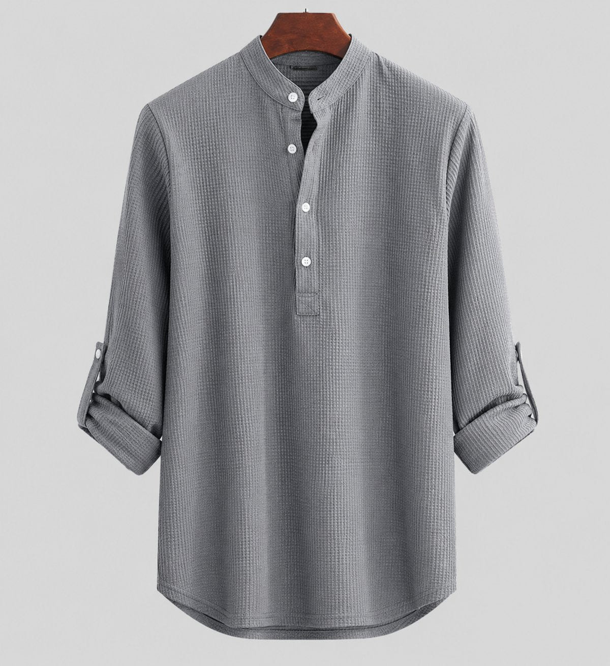 Sebastian Striped Linen Henley Shirt