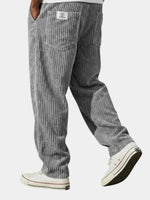 Moritz Straight-Leg Corduroy Pants with Elastic Waist