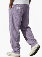 Moritz Straight-Leg Corduroy Pants with Elastic Waist