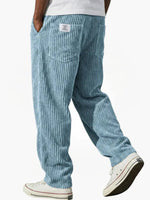 Moritz Straight-Leg Corduroy Pants with Elastic Waist