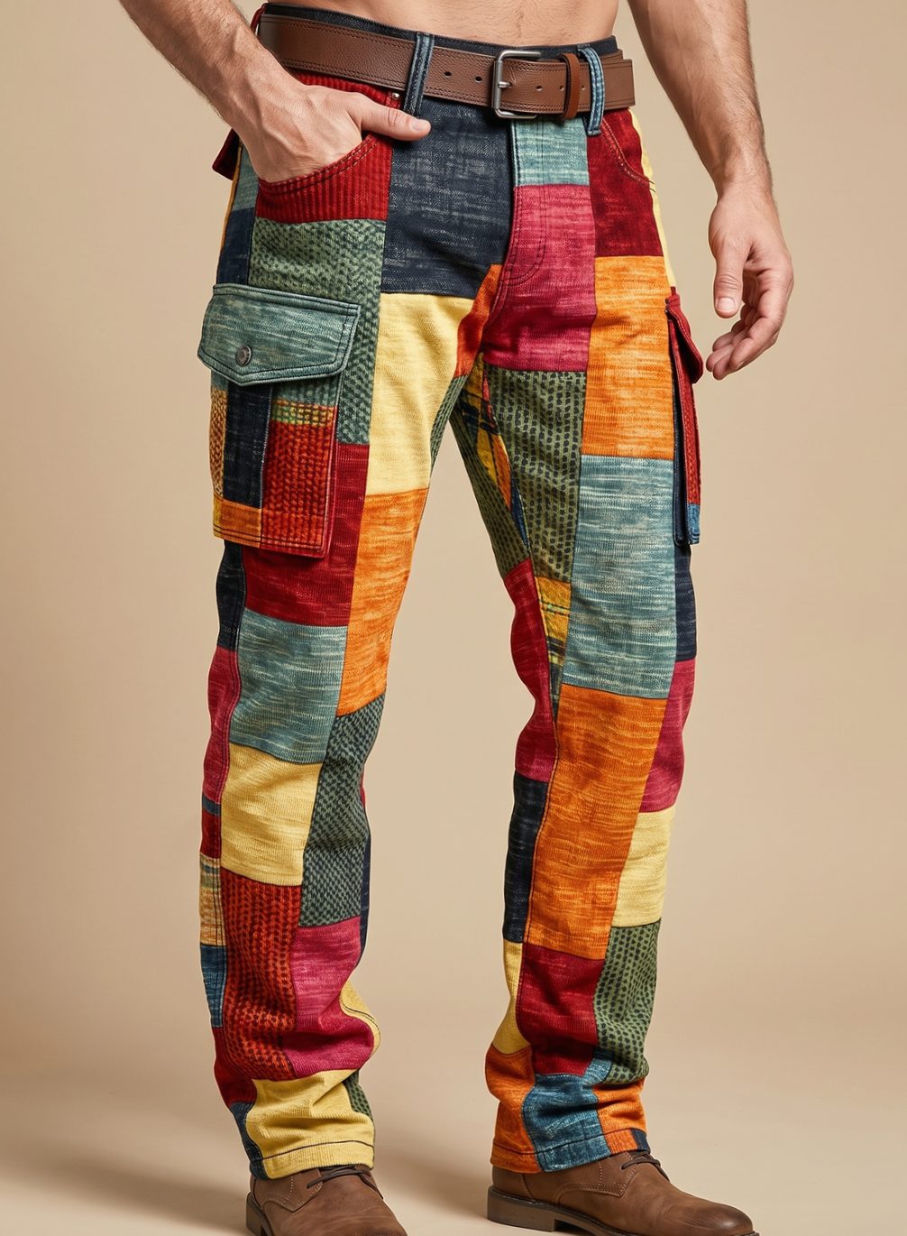 Felix Multicolor Patchwork Cargo Pants