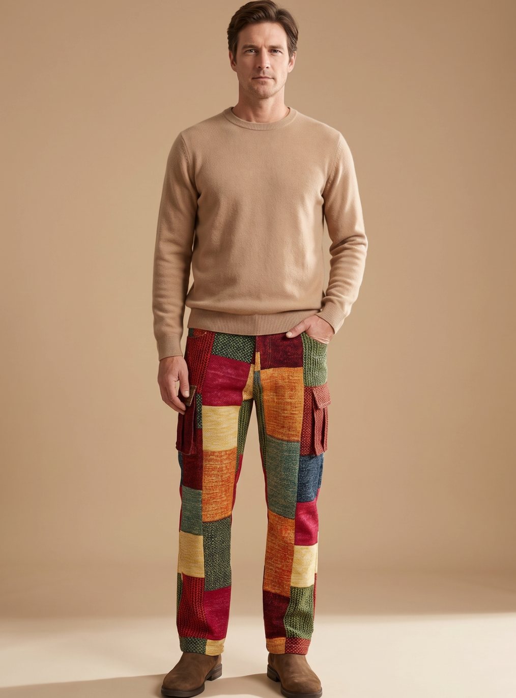Felix Multicolor Patchwork Cargo Pants
