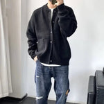 Leon Oversized Button-Front Knit Cardigan