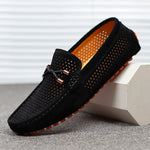 Florian Perforated Suede Slip-On Loafers