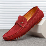 Florian Perforated Suede Slip-On Loafers